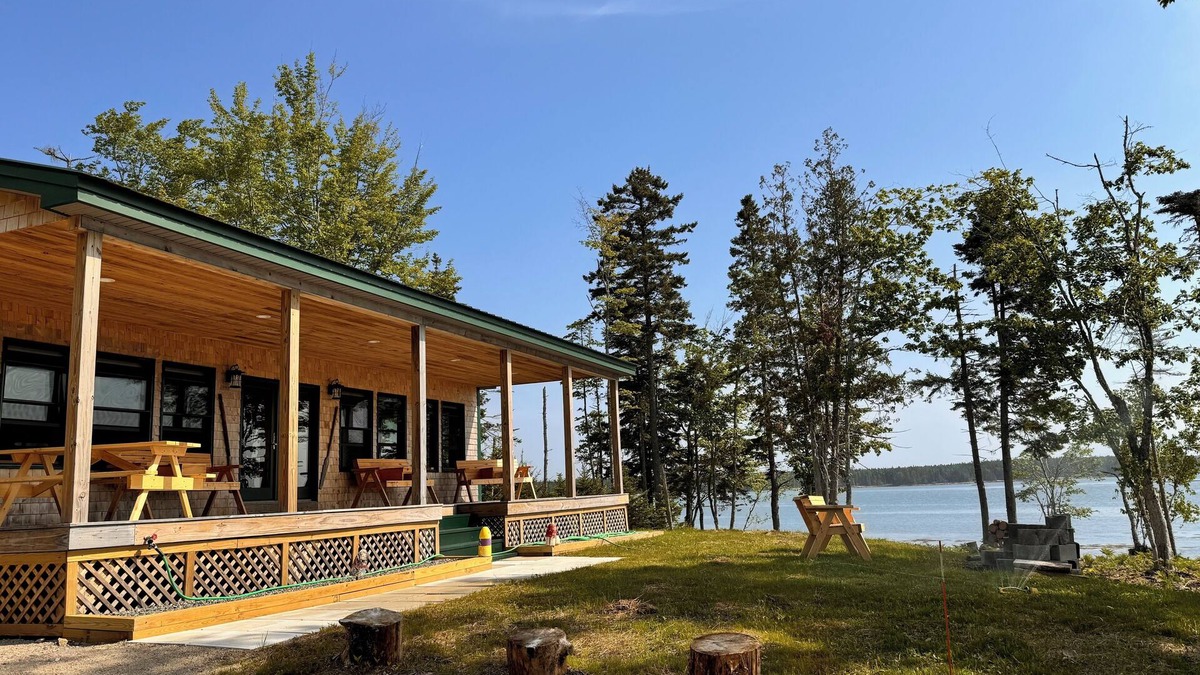 Steuben Cabin | Shoreline solitude, newly built, nestled between evergreens and Pigeon Hill Bay