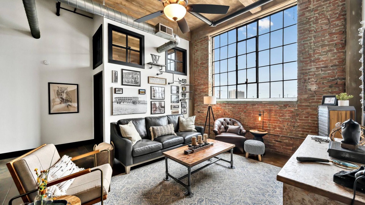 Brazos Condo | Silo District Vintage Warehouse Loft- Waco