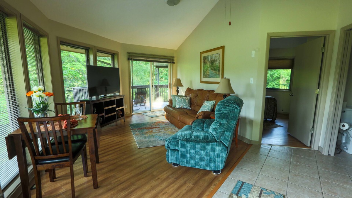 Asheville Cottage | Single little detached round house with one queen bed, kitchenette, and bath