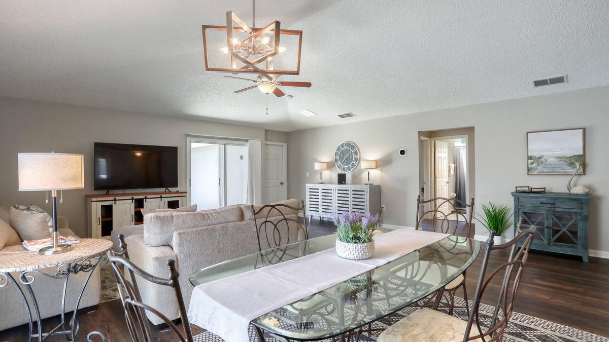 Sandalwood House | Single-story home with lagoon view, garden patio & easy drive to the beach