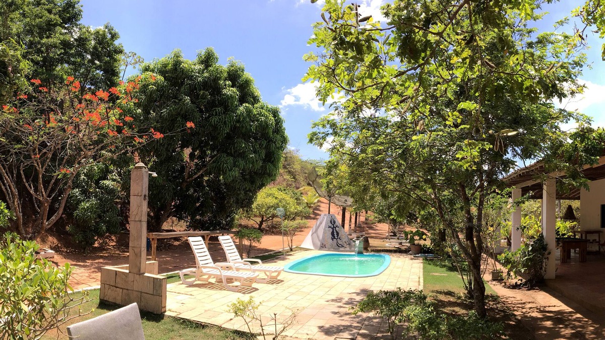 Caicara House | Site with typical country house, woods, swimming pool, barbecue and wood stove
