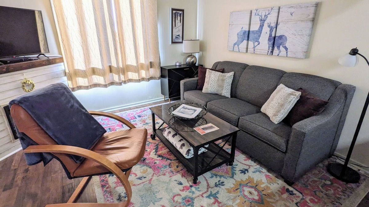 Snowshoe Condo | Ski In/Out 1BR Slopeside Condo at Top of the World, 1 Q bed + 1 Q Sleeper Sofa