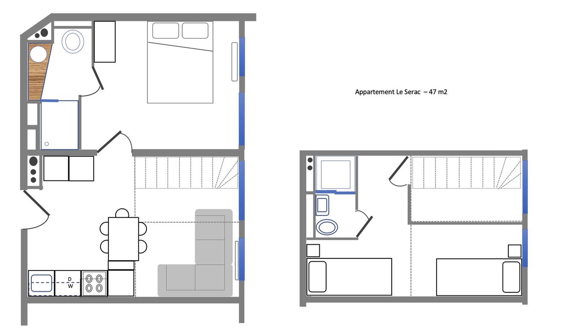 Les Prodains Apartment | Ski to door self-catering duplex apartment with optional hotel facilities