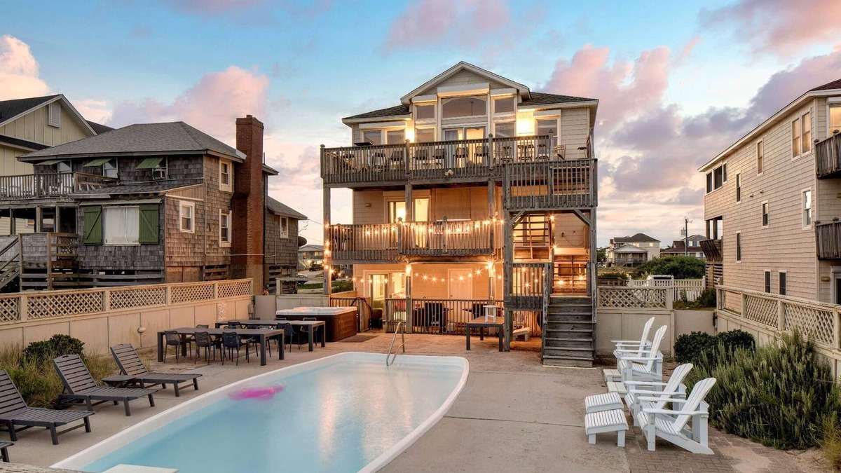Kill Devil Hills House | Sleeps 28 | Beachfront w/Pool, Hot Tub, Game Room | Atlantic Watch by AvantStay
