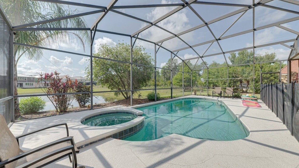 Veranda Palms Villa | South facing pool & spa on water conservation area in gated community