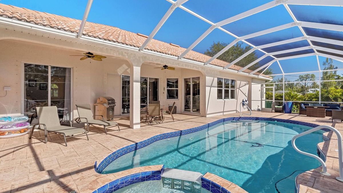 Pine Island Center House | Spacious 3-Bedroom Bokeelia Oasis w/Large Saltwater Pool & Outdoor Fire Pit