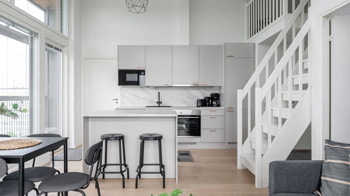 Tampere Apartment | Spacious 3BR Penthouse Loft in Historical Amuri