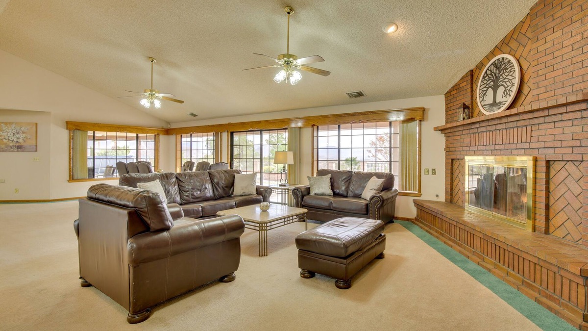 Apple Valley House | Spacious California Oasis: Patio, Fireplace & Pool