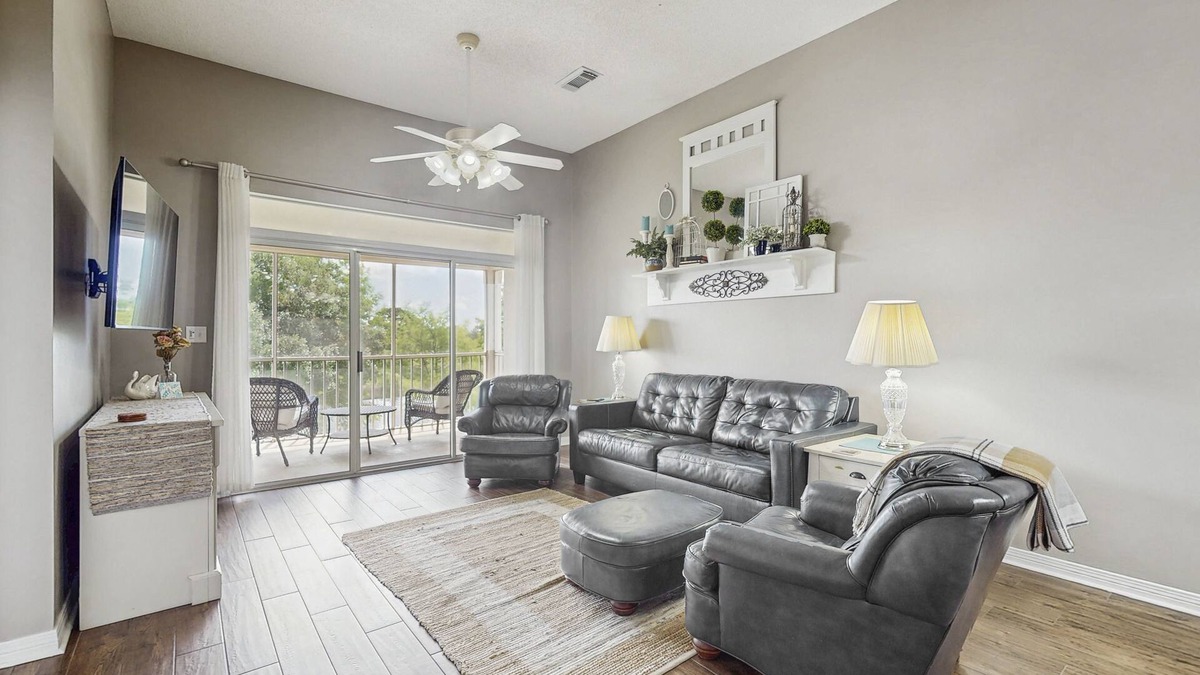 Gulf Shores Condo | Spacious condo with water views, private balcony, & on-site pool