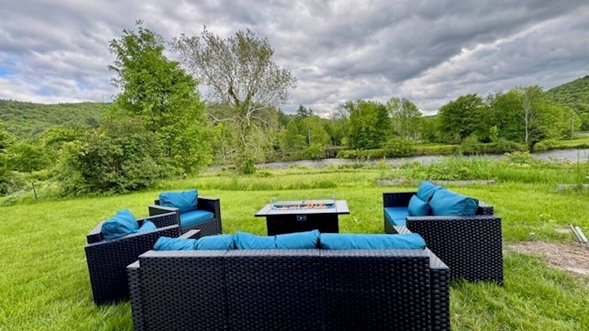 Charlemont House | Spacious getaway with private river access minutes from ski area