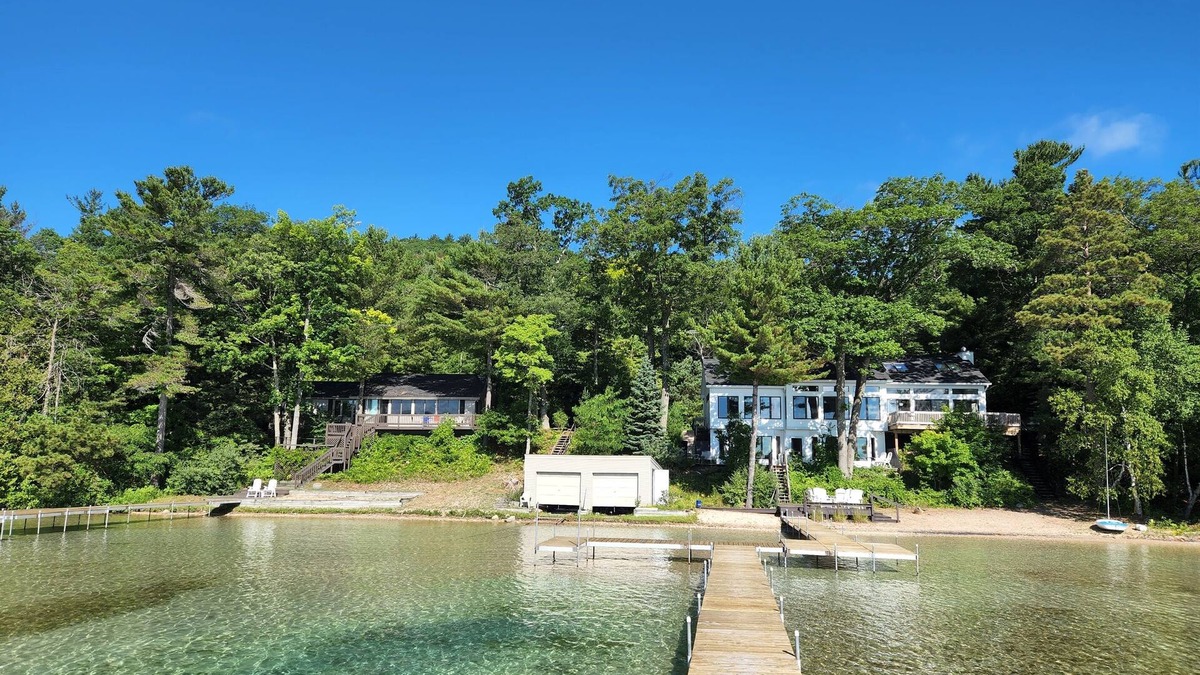 Empire House | Spacious Lakefront Retreat w/2 Homes, Private Beach, Docks & Amazing Location