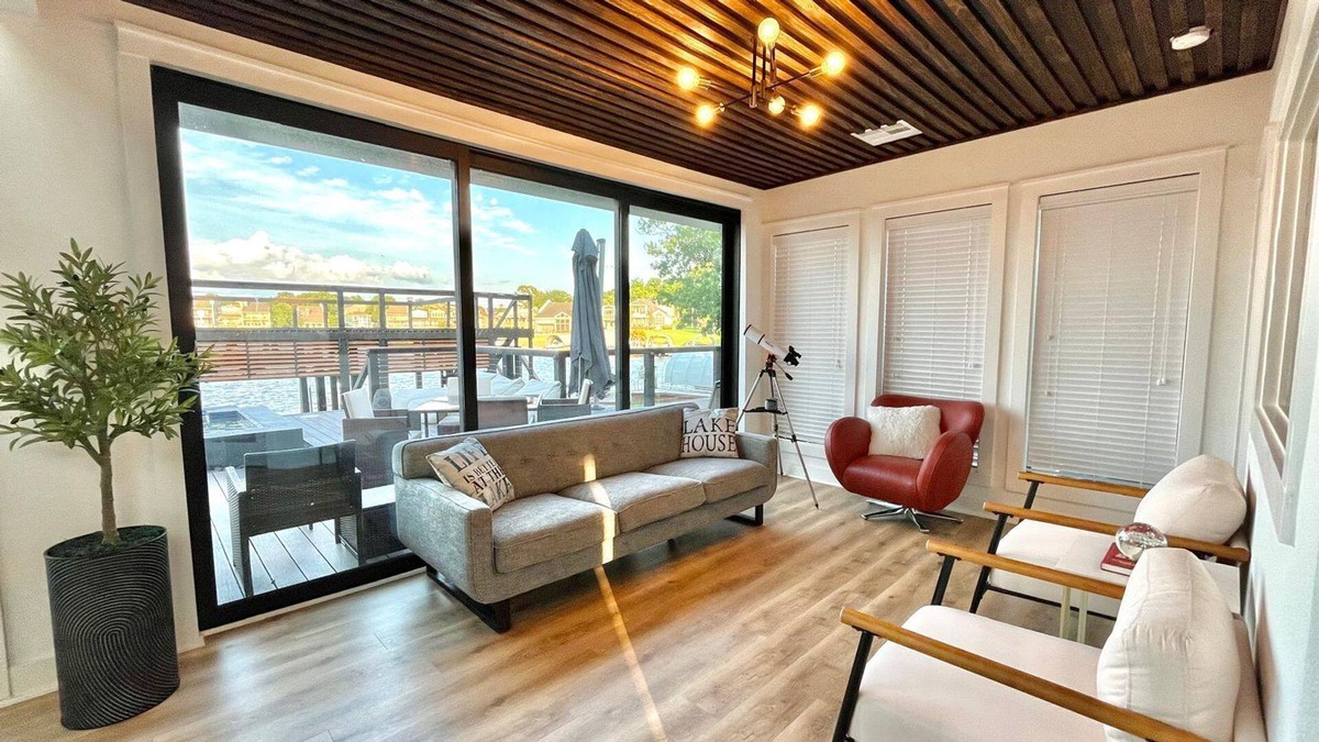 April Sound House | Spacious Luxury Lakefront Home with Pool and Jacuzzi, Firepit, and Game Room!