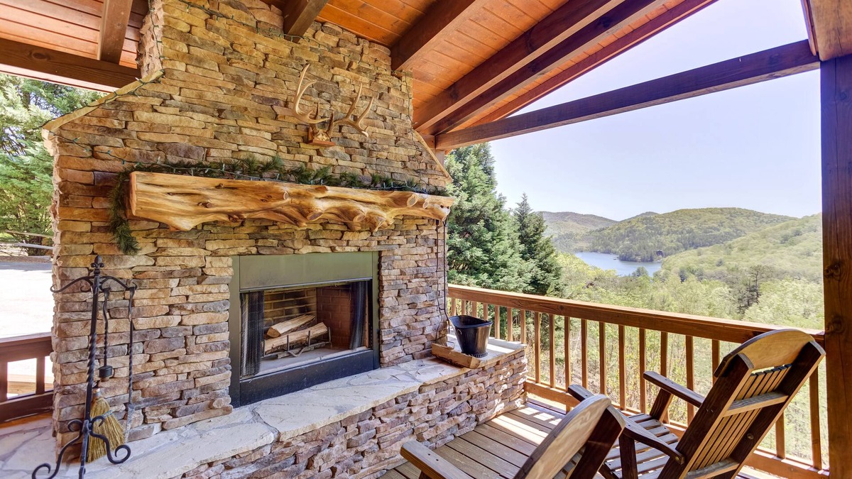 Necowa Cove Cabin | Spacious, mountain home w/a private hot tub, game room, & outdoor seating areas