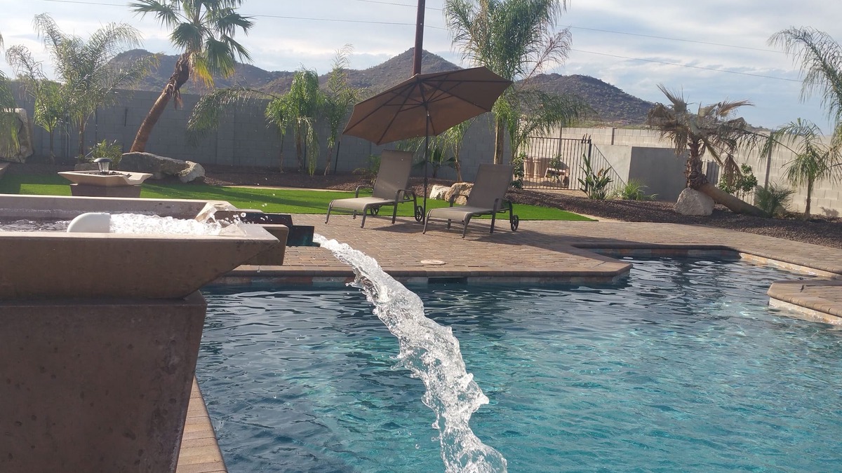Desert View Village House | Spacious Phoenix home with private pool and hot tub.30 min to Civic center
