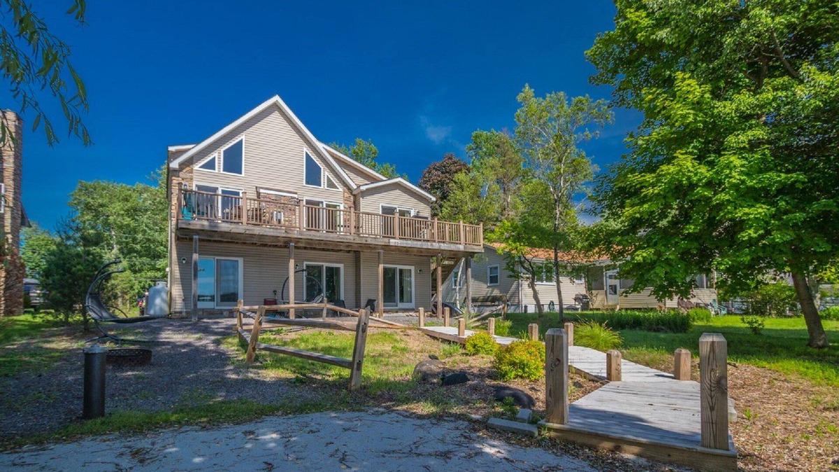 Pocono Lake House | Spacious updated lakefront home with incredible views and personal dock/beach