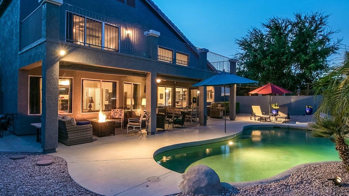 Superstition Springs House | Spectacular Golf Course Home with Pool and Views!