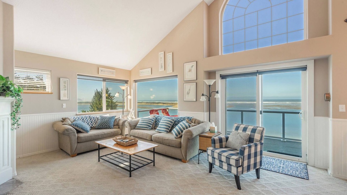 Netarts House | Spectacular views of the Pacific Ocean and Bay - 3 Bedroom house sleeps 8.