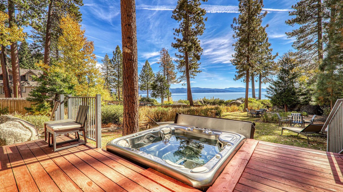 Brockway House | Spellbound Lakefront Lodge by Tahoe Getaways - 5 BR w Hot Tub, Buoy & Beach access