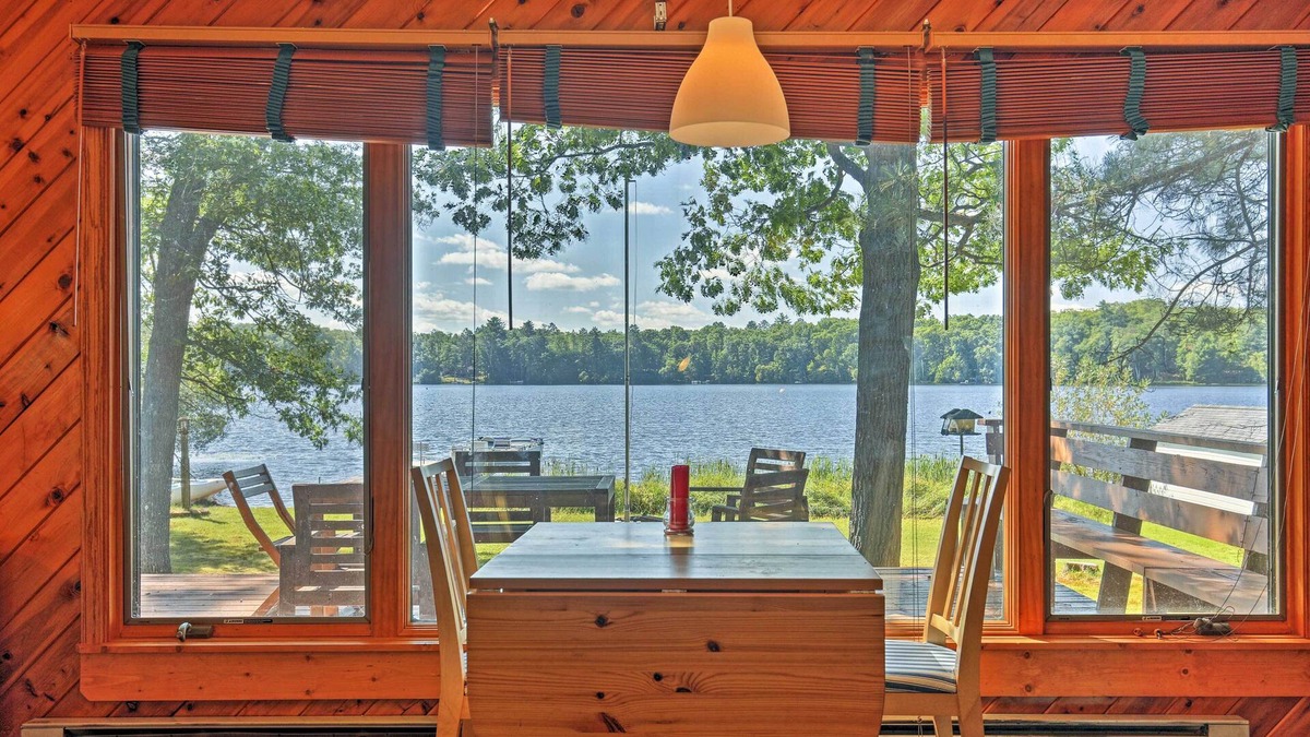 Iron River Cabin | Spider Lake Cabin: Boathouse, Canoe, Deck & Sauna!