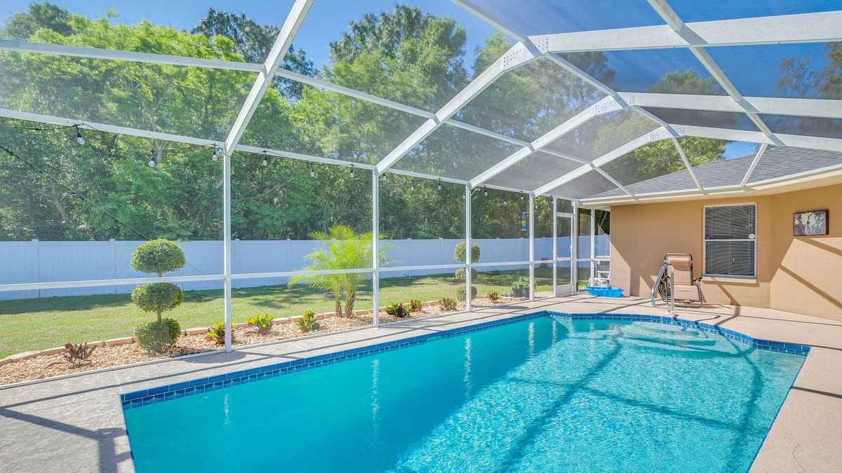 Spring Hill House | Spring Hill Home w/Private Yard & Heated Pool!