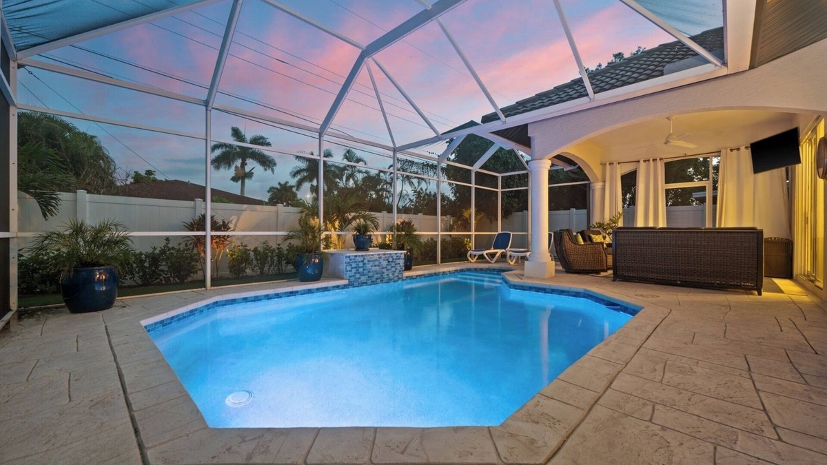 Naples Park House | StayNaples: Screened, Heated Private Pool, w/Outdoor Seats near Vanderbilt Beach