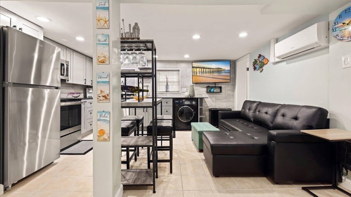 Ventnor City Apartment | Steps to Beach! Modern Garden Apt w/Patio