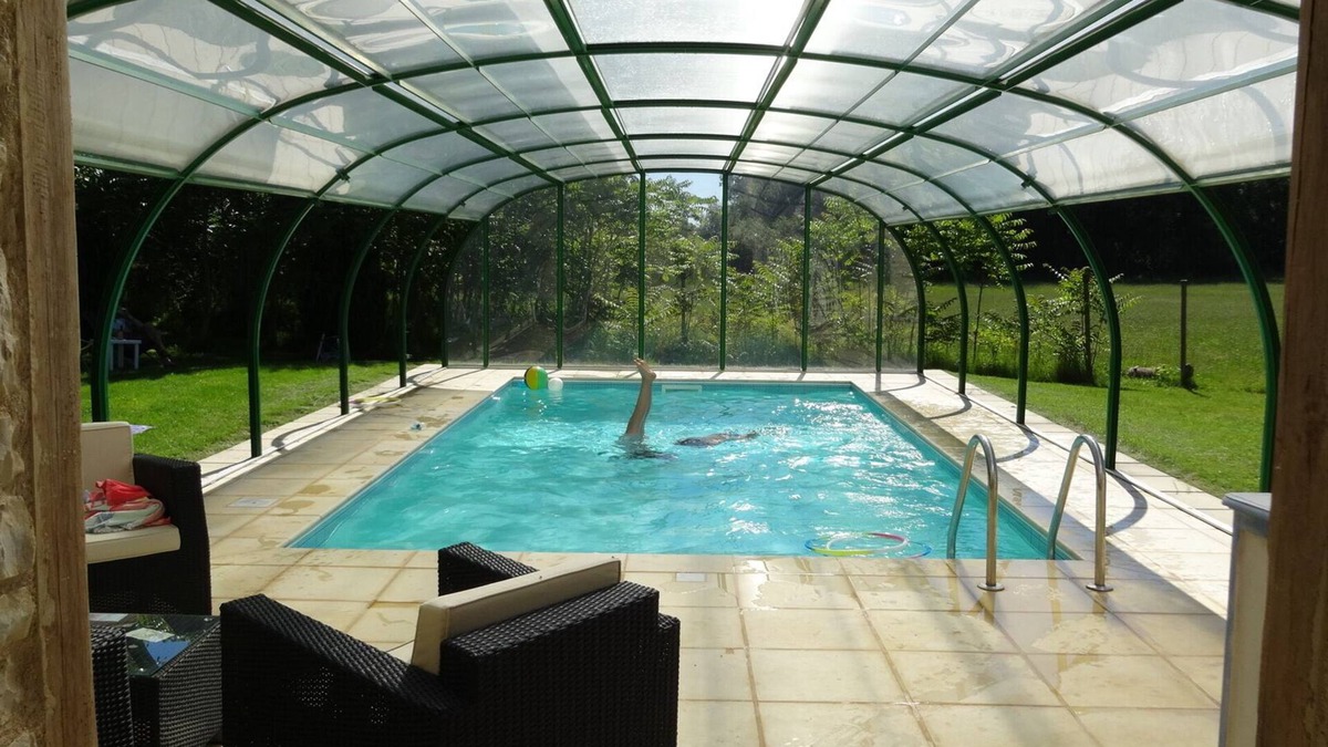 Saint-Antonin Noble Val House | Stone house with private indoor heated swimming pool, sauna, air conditioning