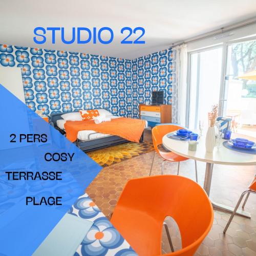 La Grande-Motte Apartment | Studio 22-Clim-Wifi-Terrasse-Plage