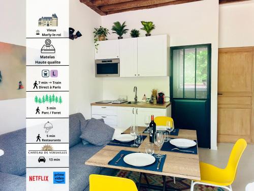 Marly-le-Roi Apartment | Studio au vieux Marly-le-Roi - Bien equipé - Matelas de qualité - 7min du Train vers Paris