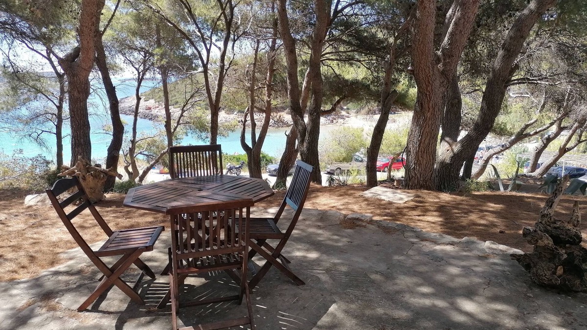 Milna Apartment | Studio flat with terrace and sea view Milna, Vis (AS-8490-a)