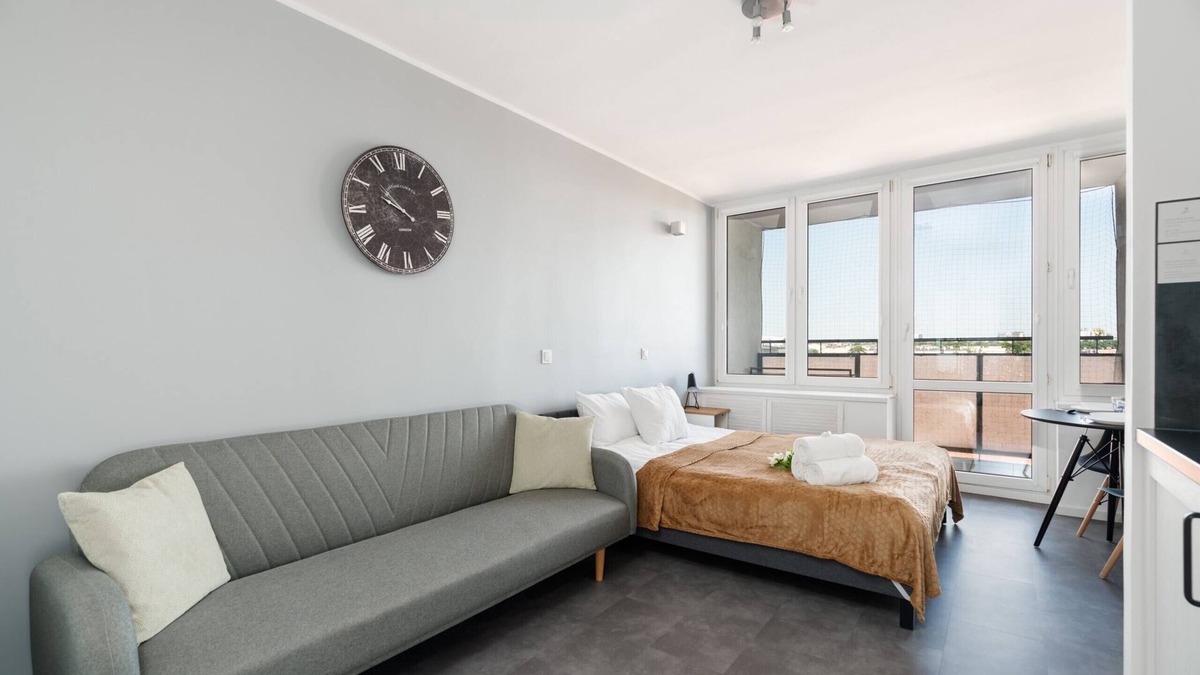 Grunwald Apartment | Studio Głogowska | 3 guests | Balcony | Poznań