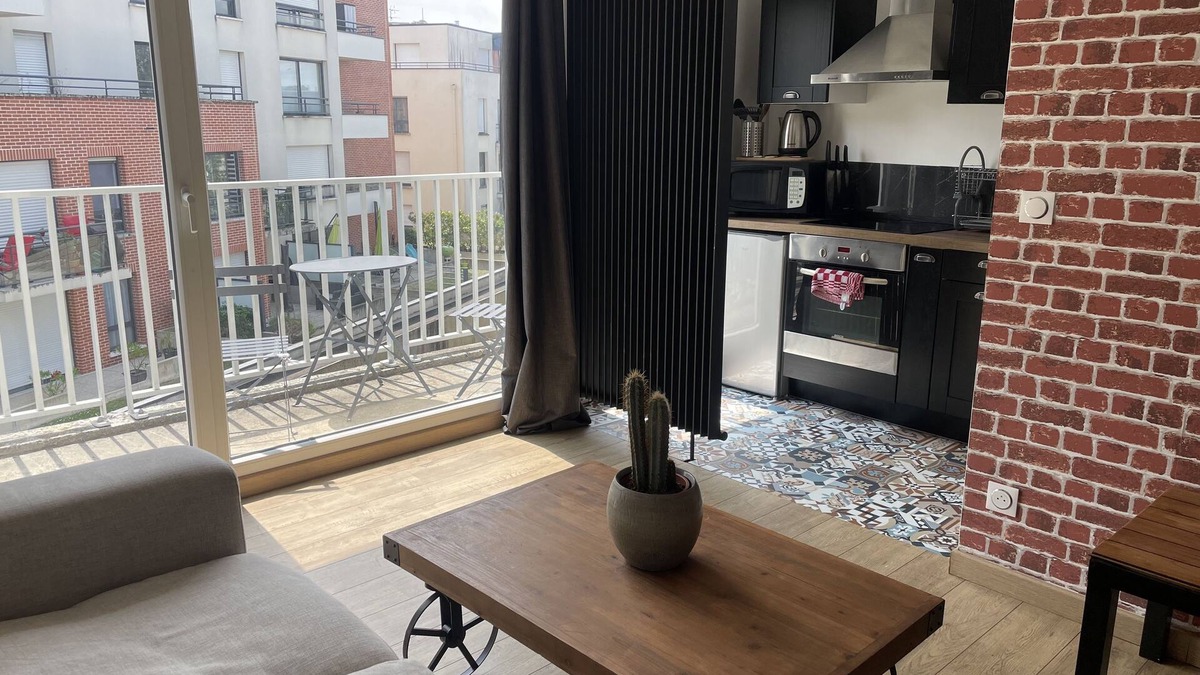 Quartier Saint-Clement - Jardin des Plantes Apartment | Studio Rouen Avec Terrasse
