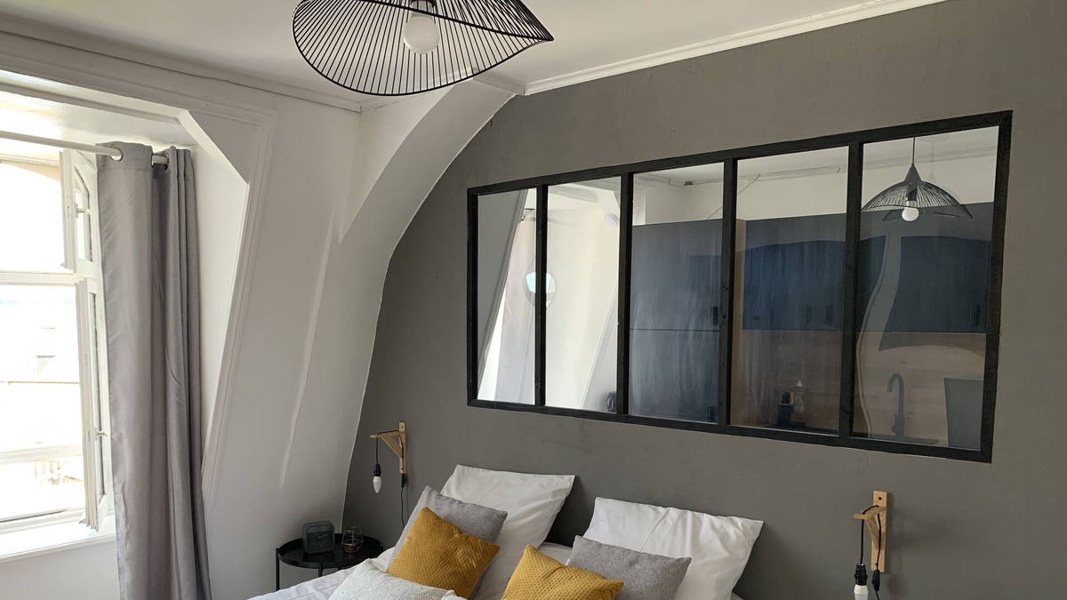 Lamballe Apartment | Studio with separate bedroom. In the center of lamballe, courtyard side, quiet.