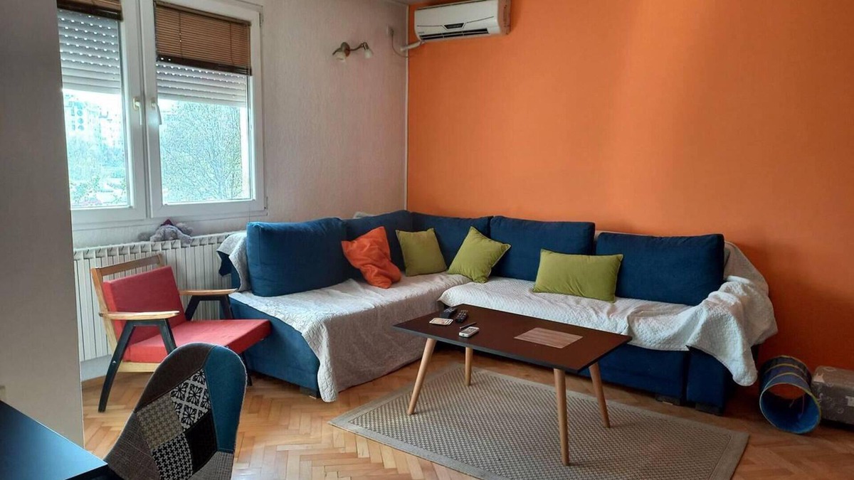 Skopje Region Apartment | Stunning Color 1-bed Apartment in Skopje