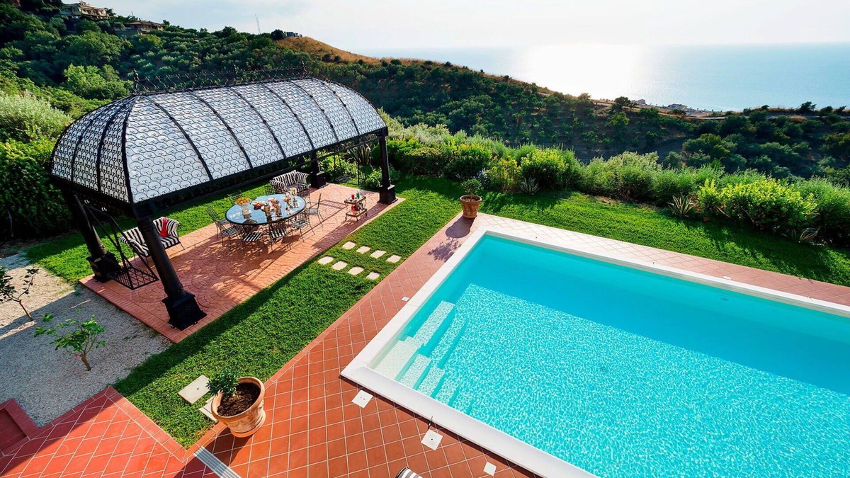 Capo d'Orlando Villa | Stunning private villa for 10 guests with private pool, A/C, WIFI, TV, terrace and panoramic view