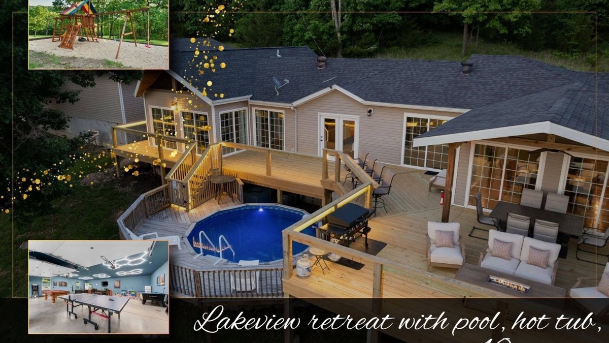 Omaha Cabin | Stunning Views! Private Pool, Hot Tub, Game Room.