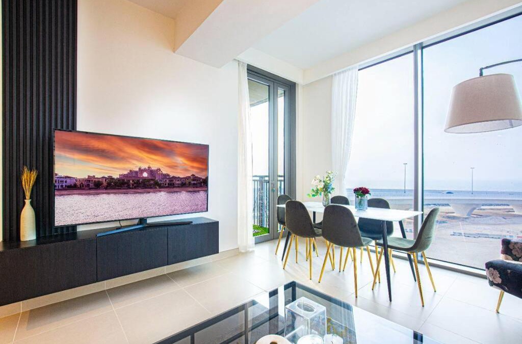Al Sufouh 2 Apartment | Stylish 1 Bedroom in 5242 with Full Sea View by Ofex