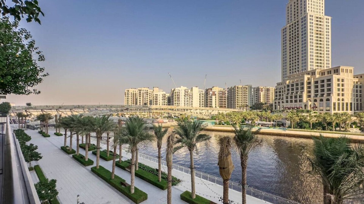 Dubai Apartment | Stylish 1BR | City & Creek Views, Near Downtown Dining & Attractions