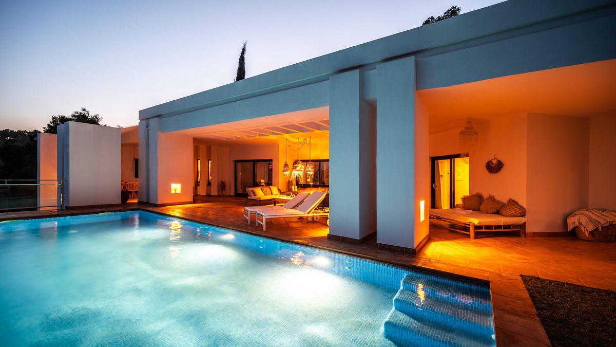 Sant Josep de sa Talaia Villa | Stylish boho villa in southern Ibiza with breathtaking views of Es Vedra
