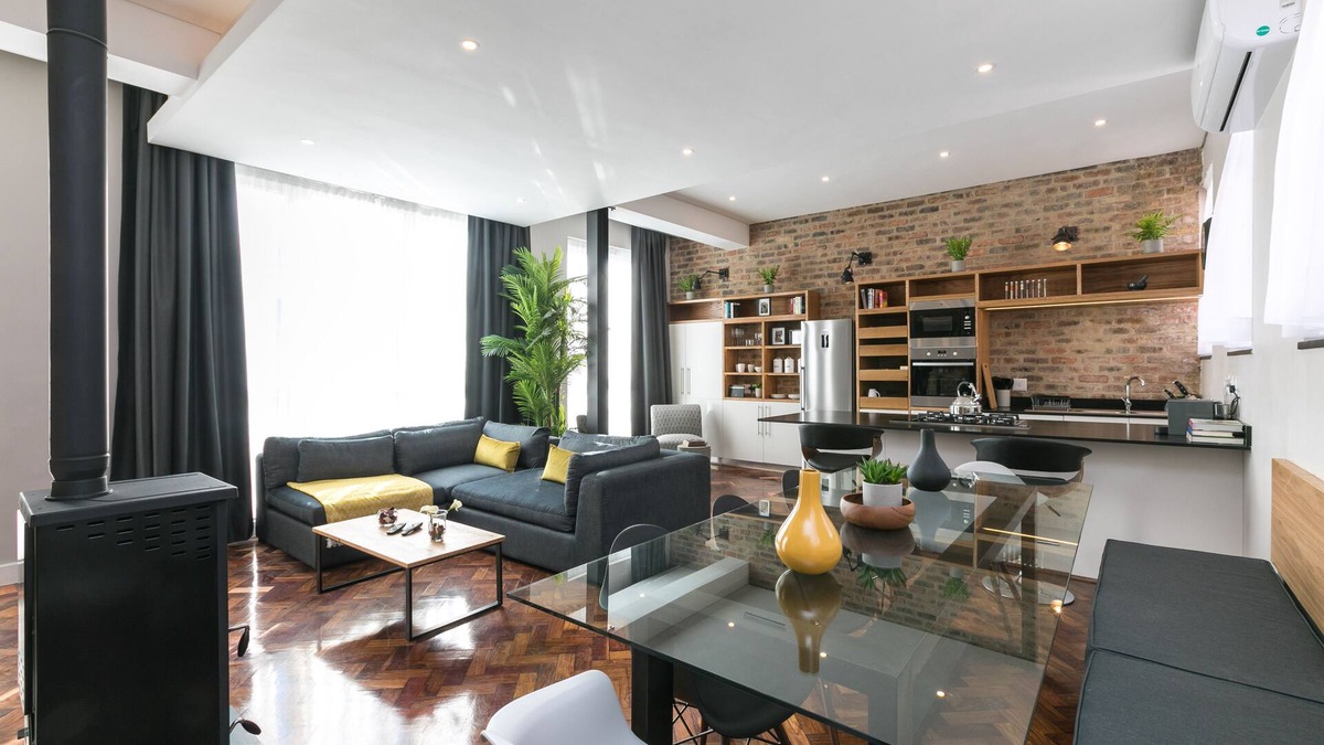Downtown Johannesburg Apartment | Stylish City Center Penthouse with private Rooftop Hot Tub and Giant Chess Set