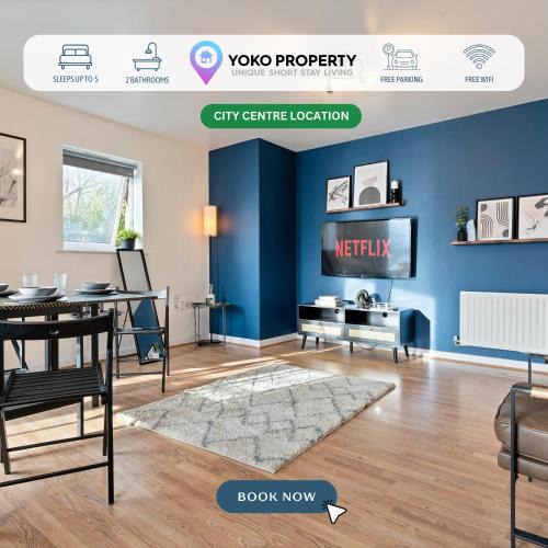 Chelmsford Apartment | Stylish City Centre Apartment with Free Parking, Fast W-fi, Smart TV and Balcony by Yoko Property