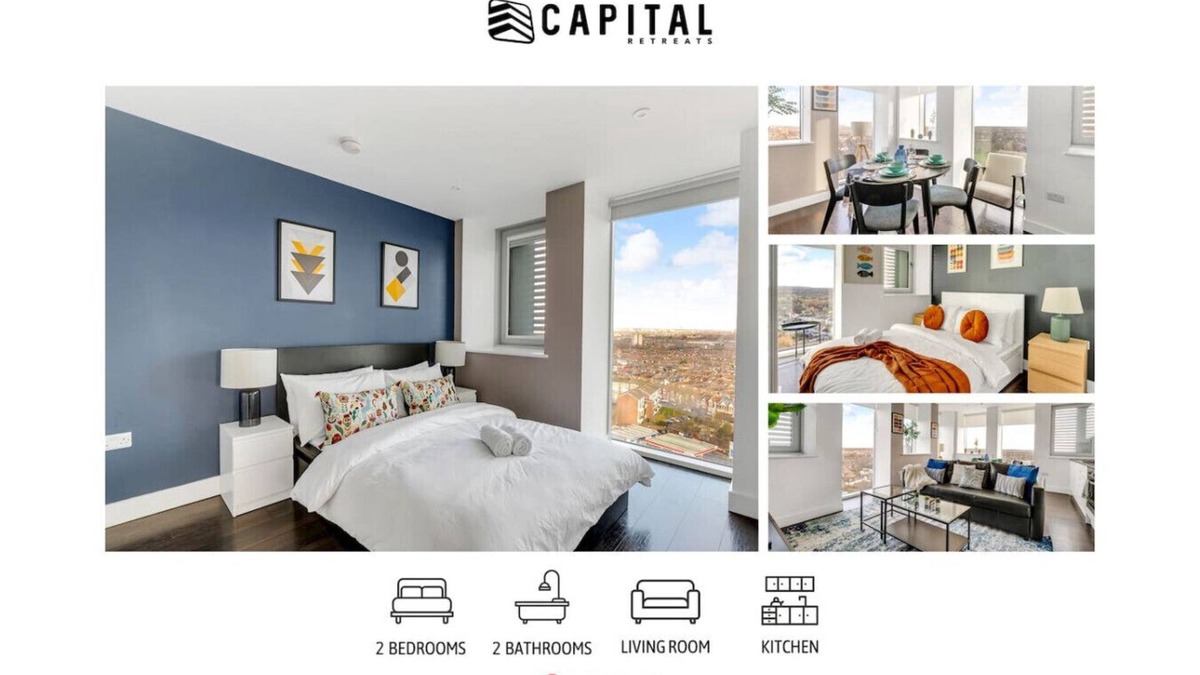 Collier's Wood Apartment | Stylish City Views Near Station