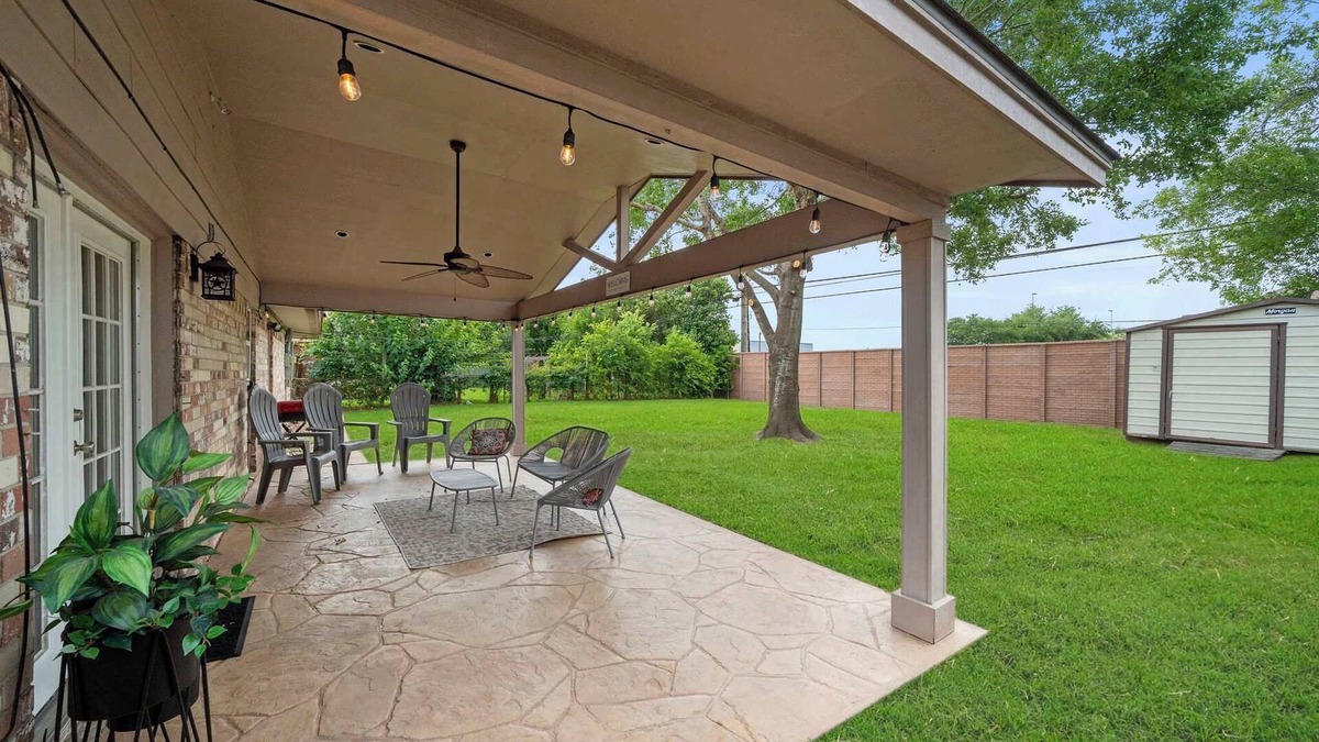 La Porte Apartment | Stylish Home Minutes from the Beach with Backyard Bliss