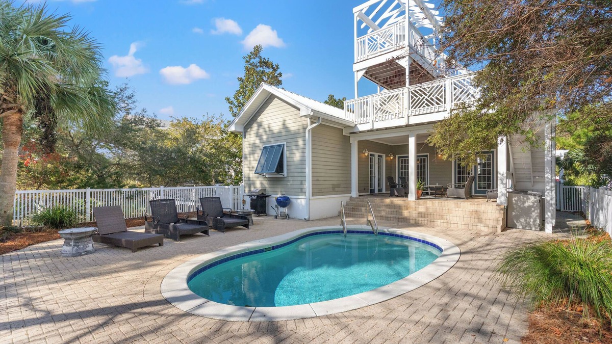 Village of Sugar Beach House | Sugar Sand Retreat – 30A Home, Updated, STEPS to the Beach w/Private Pool!