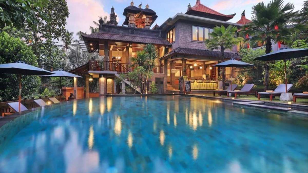 Kutuh Kaja Villa | Suite Room with Pool iew at Ubud