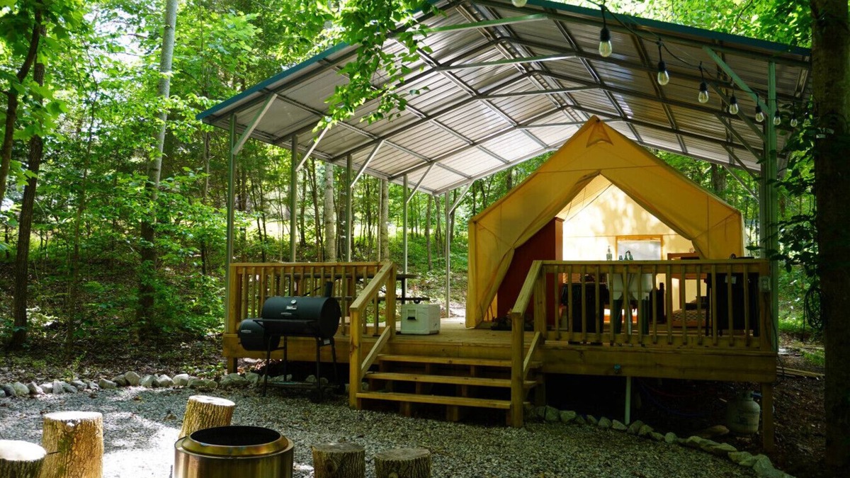Sparta RV Rental | Summer Fun Family Glamping Tent