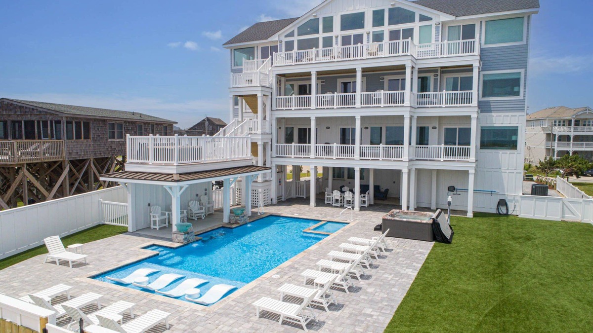 Hatteras House | SUMMER SAVINGS - Premier Oceanfront Estate w/Pool, Hot Tubs, Elevator, and More