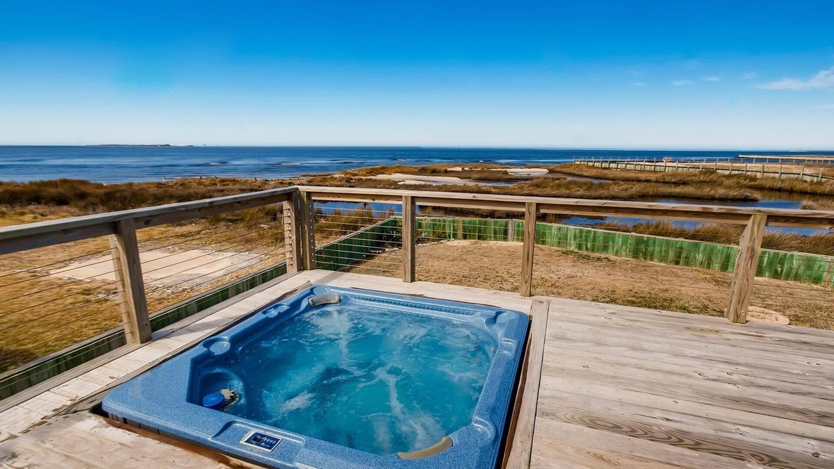 Avon House | SUMMER SAVINGS -Soundfront Dog Friendly Hatteras Home w/Hot Tub and Water Views