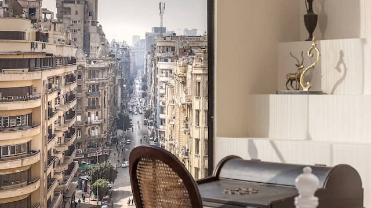Downtown Cairo Apartment | ~Sunny Vintage Haven" Dual Balcony, Panoramic View