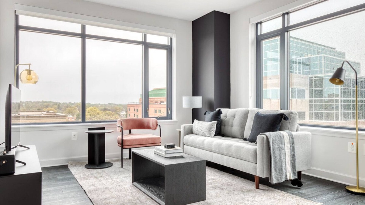 Ballston Apartment | Sunny Virginia Square 1BR w/Gym & W/D, steps to Metro, by Blueground